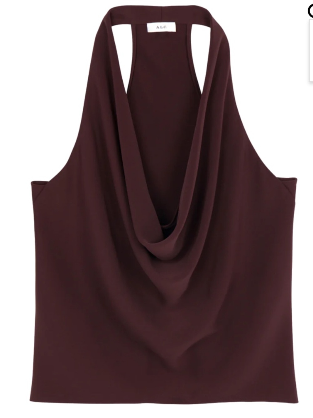 ALC Dixon Halter Top, Size 8 Brown.